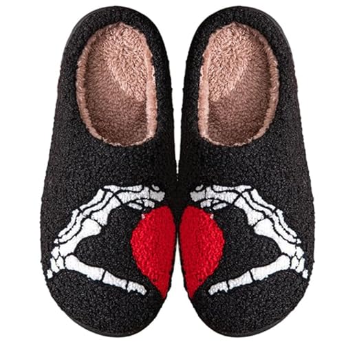 Image of LNERIP Slippers Winter Womens Mens Fluffy Plush Slippers Animals Cute Cartoon House Slippers Cuddly Warm Shoes Indoor Outdoor Girls Women