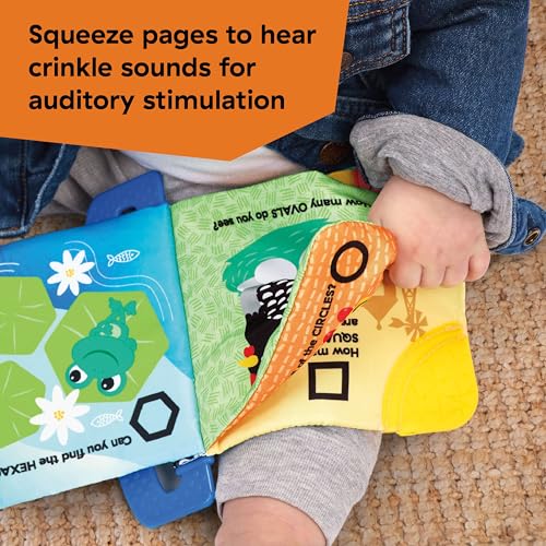 Image of Baby Einstein Farm Explorers Shapes at The Farm Teether Book, Multisensory, Ages Newborn and Up