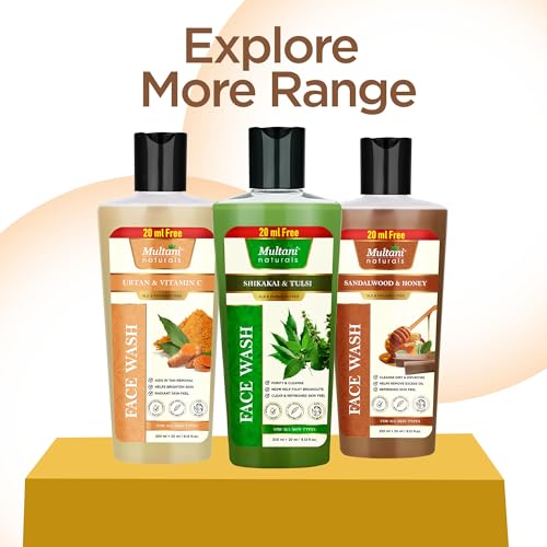 Image of Multani Naturals Aloe Vera & Papaya Face Wash 270ml | Ayurvedic Herbal Cleanser with Aloe Vera, Papaya | Hydrating, Nourishing & Skin Balancing Face Wash | SLS & Paraben Free, Dermatologically Tested | For Men & Women | Use For All Skin Types