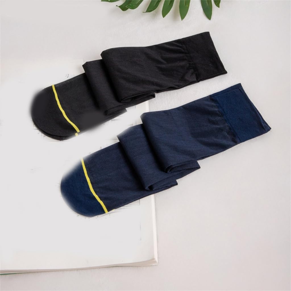 Men's Thin Nylon Suit Dress Socks Soft See Through Breathable Calf Length Socks Long Stockings for Business Formal