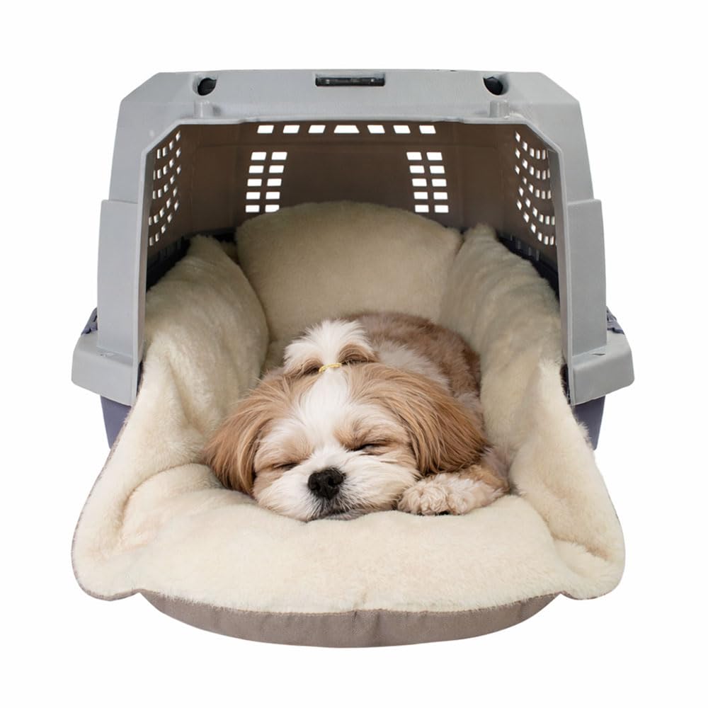 Helen's Pet Bed Plush Winter Dog Crate Pad, Small (Label: M JP Size) - Soft Washable Crate Bed Cushion for Wire & Plastic Dog Crates, Carriers & Kennels, Multi-Fit — image 1