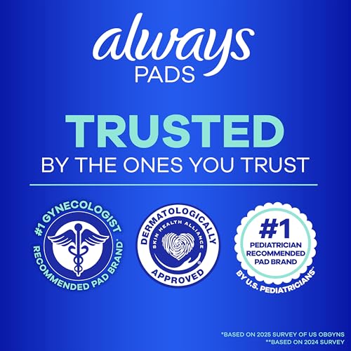 Image of Always Ultra Thin Pads Duo Pack, Feminine Pads with Wings for Women, Size 2 Long Super and 4 Overnight Absorbency, Unscented, Up to 100% Leak-Free Protection, 44 CT