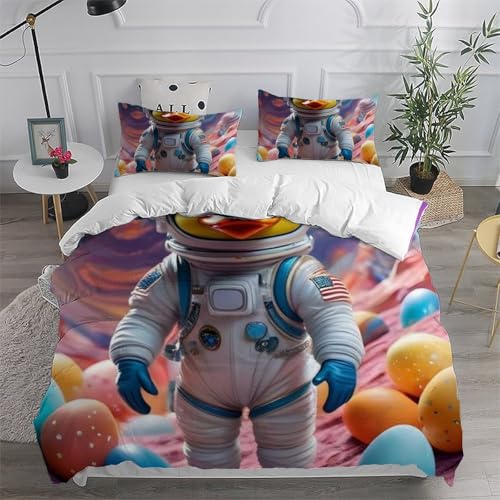 Housse de couette animaux imprimé 3D en microfibre pour lit double - 6