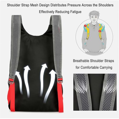 Mochila plegable 20L para senderismo y viaje miniatura 7