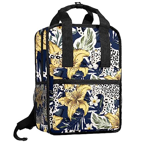 Sac à dos garçons et filles motif tropical multicolore 35.5x26x12 cm