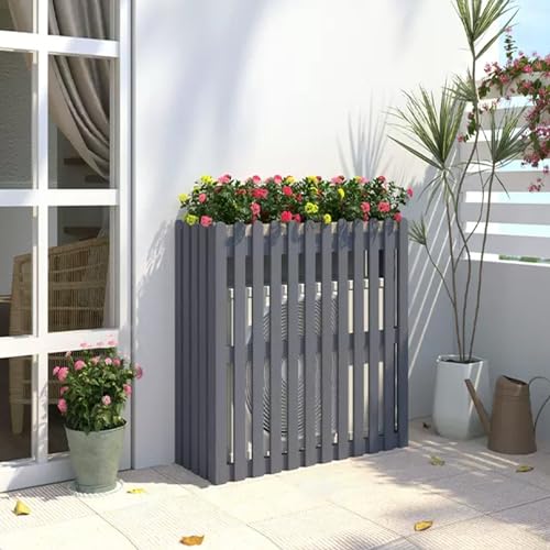 Éran de confidentialité extérieur en bois pour climatisation et jardin