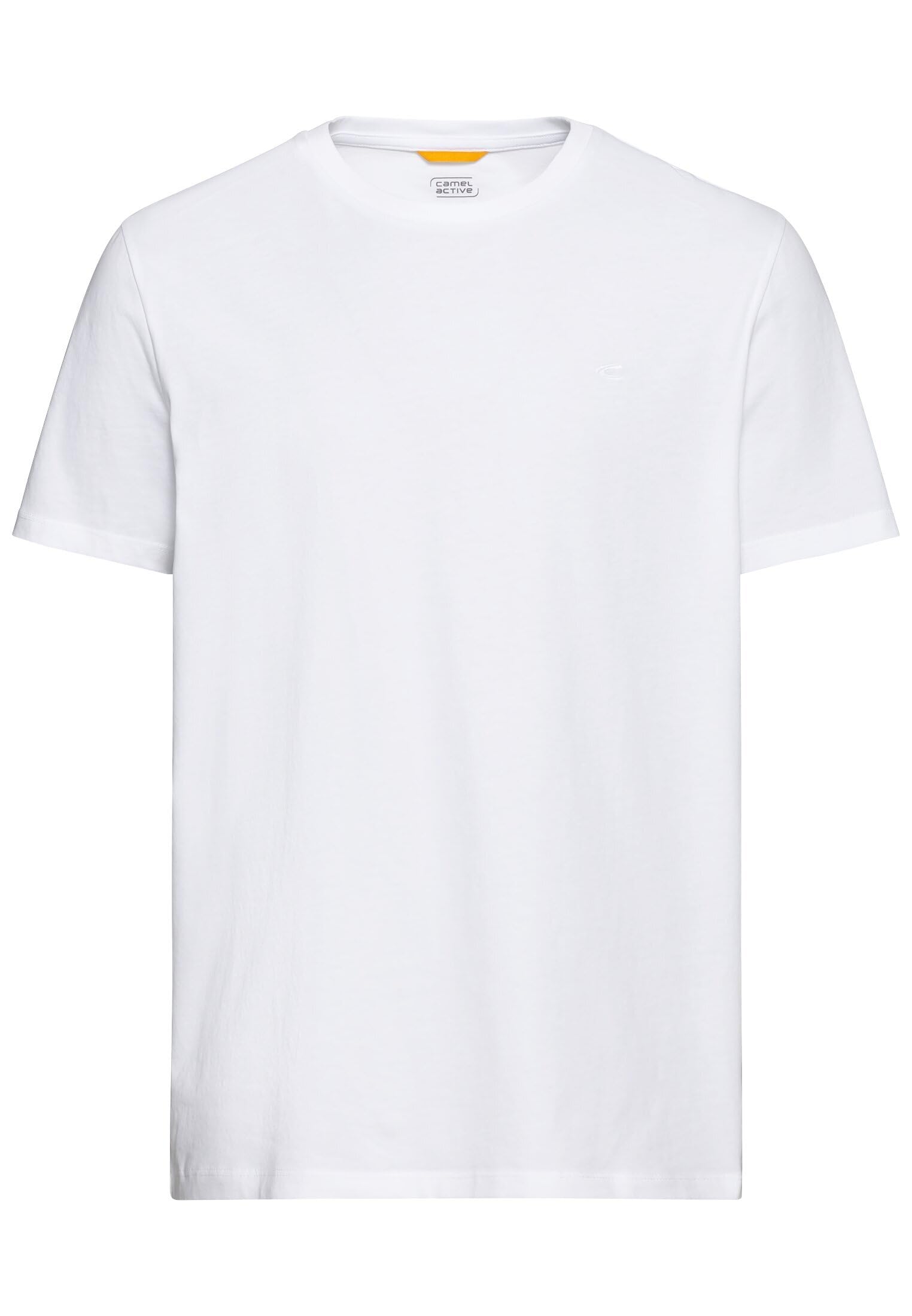 camel active Men's Organic Cotton T-Shirt, White, L