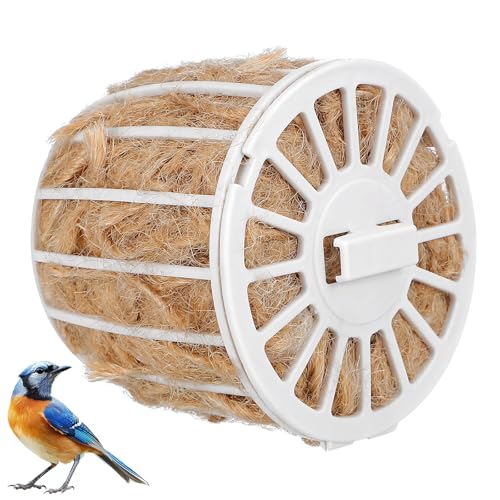 Sewroro Bird Nesting Material with Basket Holder Natural Cotton And Jute Nesting Bedding for Bird Cage Accessory Home Building