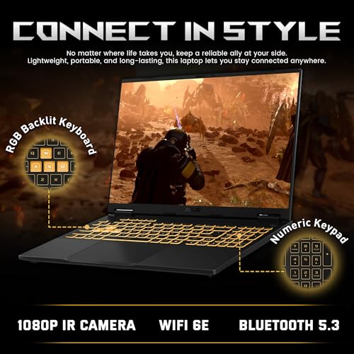 Image of ASUS TUF F16 16 inch WUXGA 165Hz Gaming Laptop, Intel i7-14650HX, NVIDIA GeForce RTX 5070 8GB, 16GB DDR5, 3TB Storage(2TB SSD&1TB Docking Station), Backlit Keyboard, IR Camera, Wi-Fi 6E, Win 11 Pro, Gray