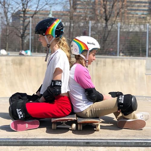 Image of Triple Eight THE Certified Sweatsaver Helmet for Skateboarding, BMX, and Roller Skating, Rainbow Sparkle Black, Small / Medium