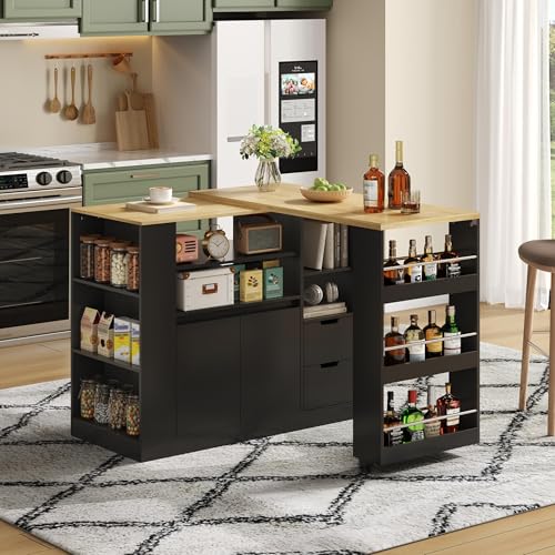 Juabett Bartisch mit Stauraum, Kücheninsel mit ausziehbarer...