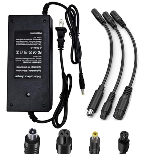 42V 2A 4-in-1 (4 Plugs) Replacement Scooter Charger for Jetson,Gotrax,Razor,Brid,Swagtron,Segway, Sisigad,Hiboy,Ninebot 36V Lithium-ion Battery