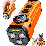 fihuxoz Dog Bark Deterrent Devices,Upgraded Smart Display Anti Barking Device for Dogs, 3X Bark Shield with Screen & Flashlight, Rechargeable Dog Barking Silencer for Indoor & Outdoor Use