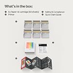 Polaroid Hi-Print - Connexion Bluetooth 3x3 Imprimante Photo Dye-Sub Bundle de papier photo - 60 Feuilles de photos incudées (6647)