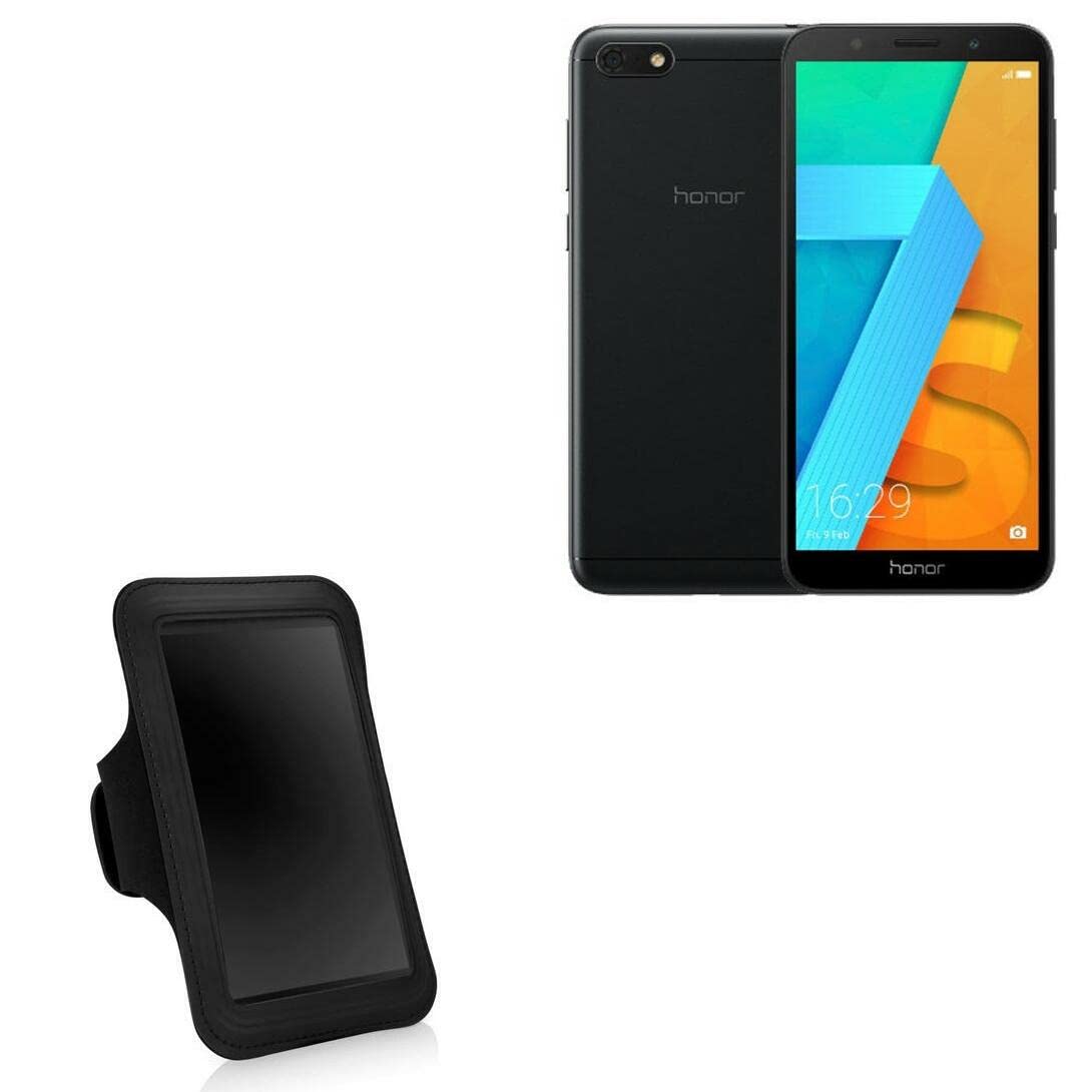 BoxWave Case Compatible with Huawei Honor 7S - Sports Armband, Adjustable Armband for Workout and Running for Huawei Honor 7S - Jet Black