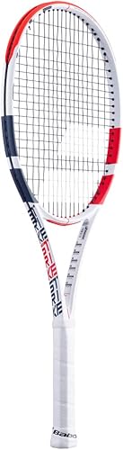 Miniatura 2 de Babolat Pure Strike 1820 - Raqueta de tenis (3 generación), ensartada con 0.66 onzas de White Babolat Syn Gut a tensión de rango medio