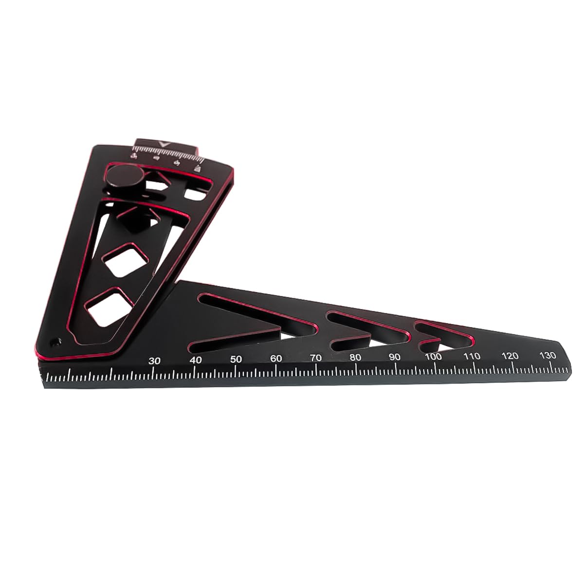 Règle de hauteur réglable pour voiture RC, outil d'alignement universel pour modèles de chenilles RC 1/10, 1/8 et 1/7, noir et rouge