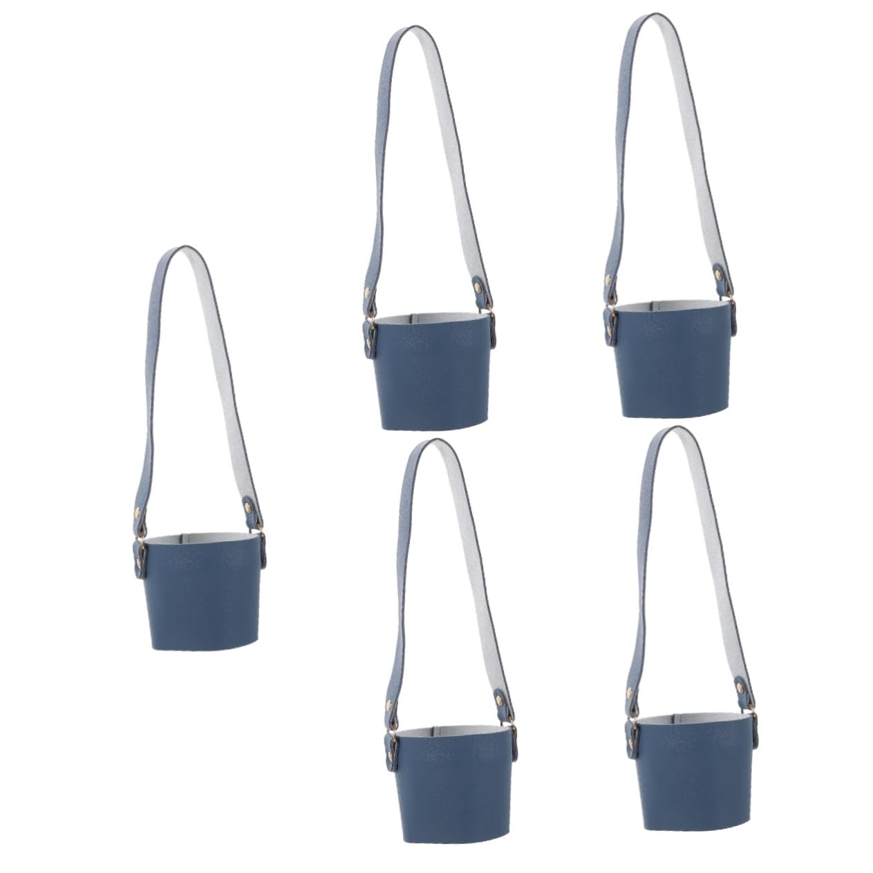 MAGICLULU 5piezas Funda De Cuero Pu Para Tazas De Café Portavasos Portátil Con Asa Para Bebidas Soporte De Transporte Ligero y Resistente Al Desgaste Para Uso Diario y Festividades