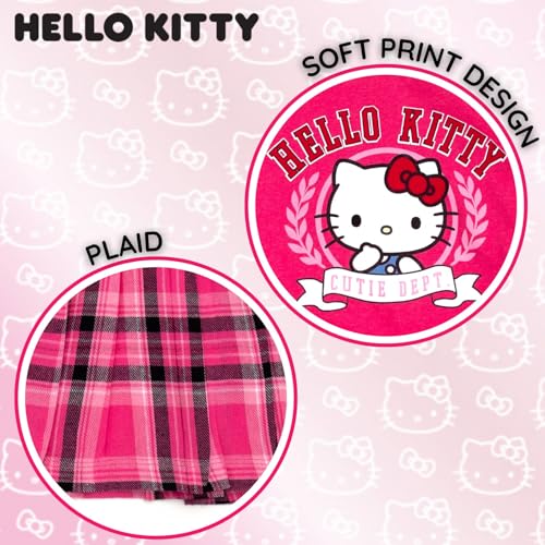 Hello Kitty Girls Flannel Oversized Dress Toddler to Big Kid Sizes (4T - 14-16)3