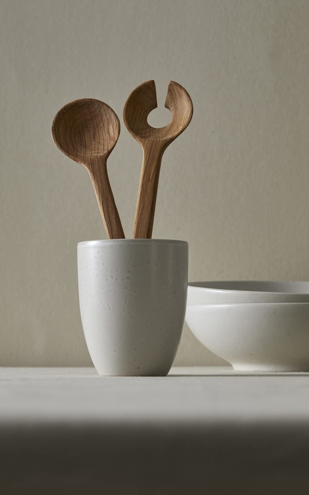 BITZ 224417 Salad-Set Posate Da Tavolo In Acciaio 18/8 - Set Di Posate Per Insalata, Marrone, 24 Cm