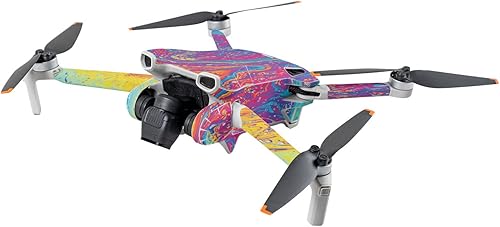 MightySkins Skin compatible con DJI Mini 3  Corrientes de pintura  Funda protectora de vinilo duradera y única  Fácil de aplicar  Fabricado en los