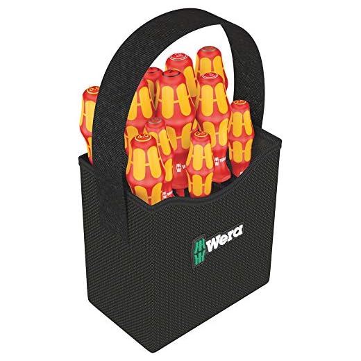 Wera Schraubendreher Set im textilen Köcher Kraftform 2go 100, 11-teilig, 1 Stück, 05004310001