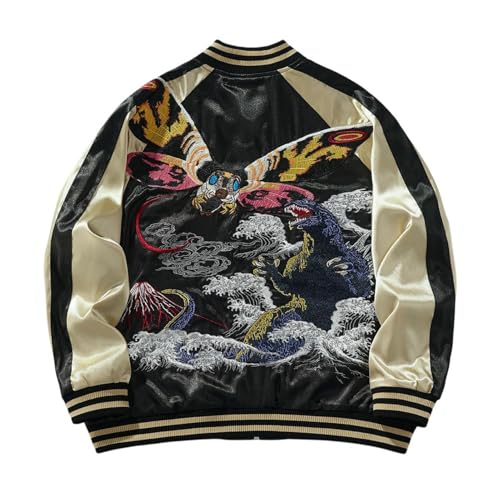 Veste de baseball brodée pour homme au style chinois tendance