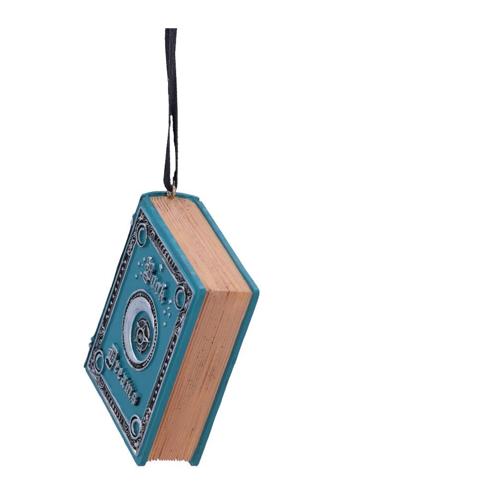 Nemesis Now Book of Dreams Hanging Ornament 7cm, Resin, Blue, Book of Dreams Hanging Ornament, Crescent Moon Design - Image 2