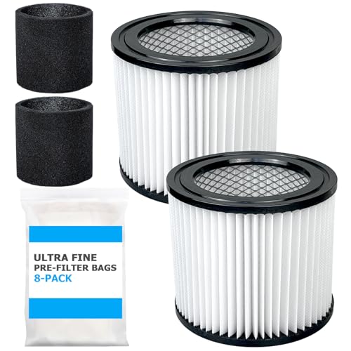 Zibopon 90398 Shop Vac Filters Replacement for Shop Vac Type