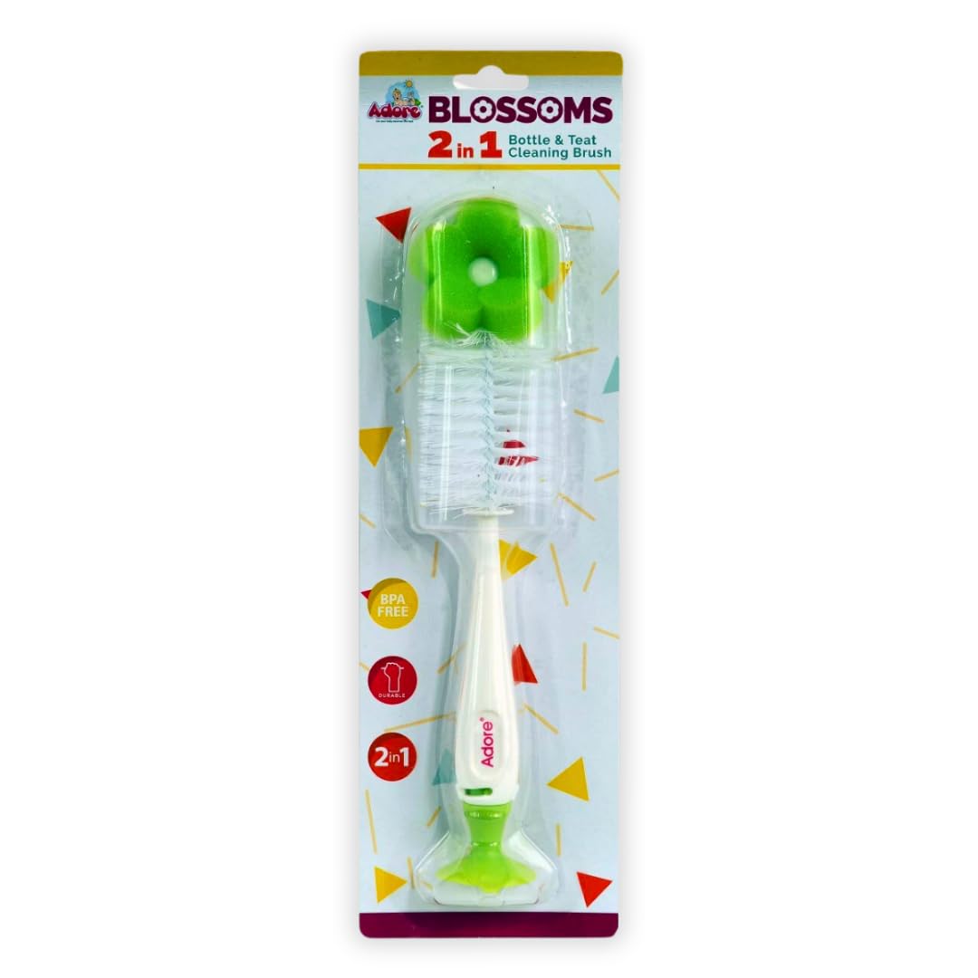 Adore Bottle Nipple and Straw Cleaning Kit, Multi Color Feeding Bottle Cleaner Brush (Cleaning Brush Kit) (Blossoms)-image-32