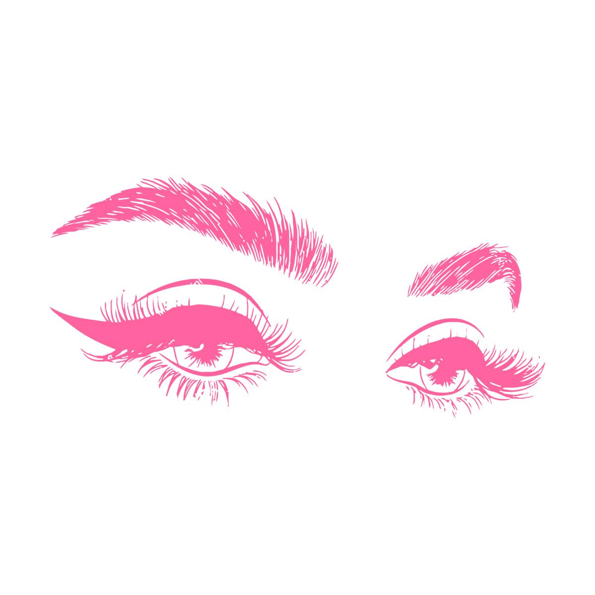 Eyelashes Eye Wall Sticker Beauty Salon Home Decoration Fashion Woman Room Wall Decals Vinyl Mirror Murals for Bathroom Large - 57x115cm