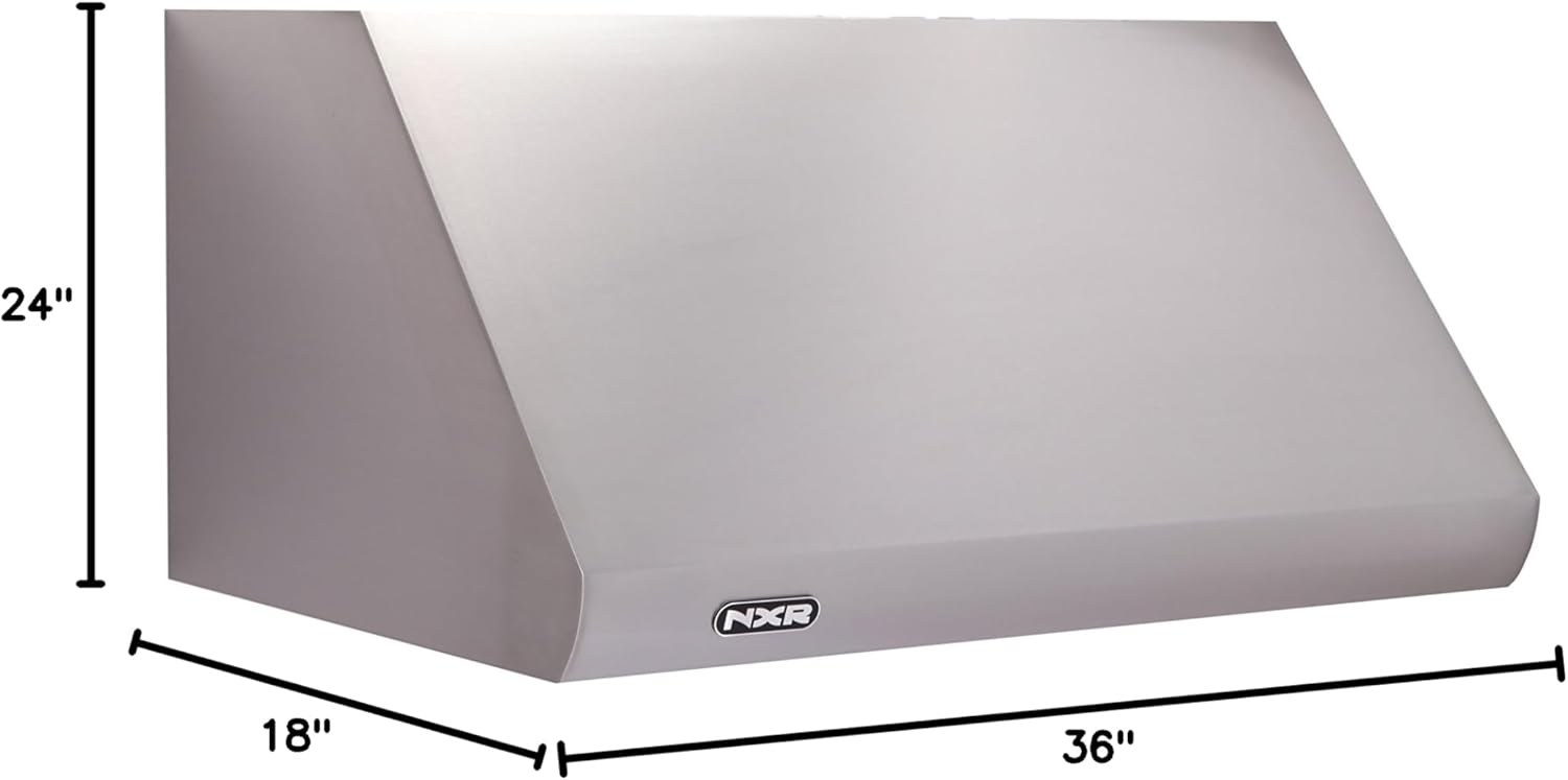 NXR 36" Stainless Steel Under Cabinet Range Hood with LED Lights