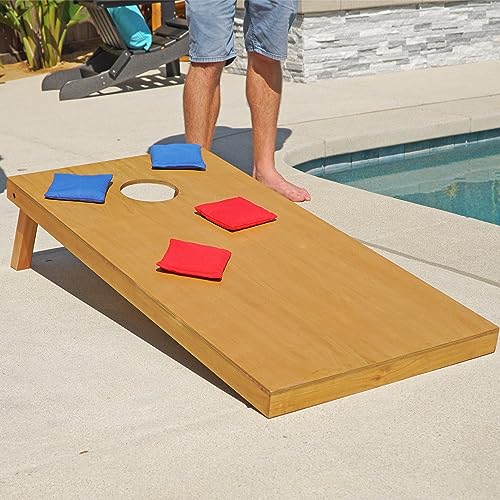 GoSports Official Regulation Cornhole Bean Bags Set of 8 - For Competitive Cornhole Games - All Weather - Red and Blue - Image 3