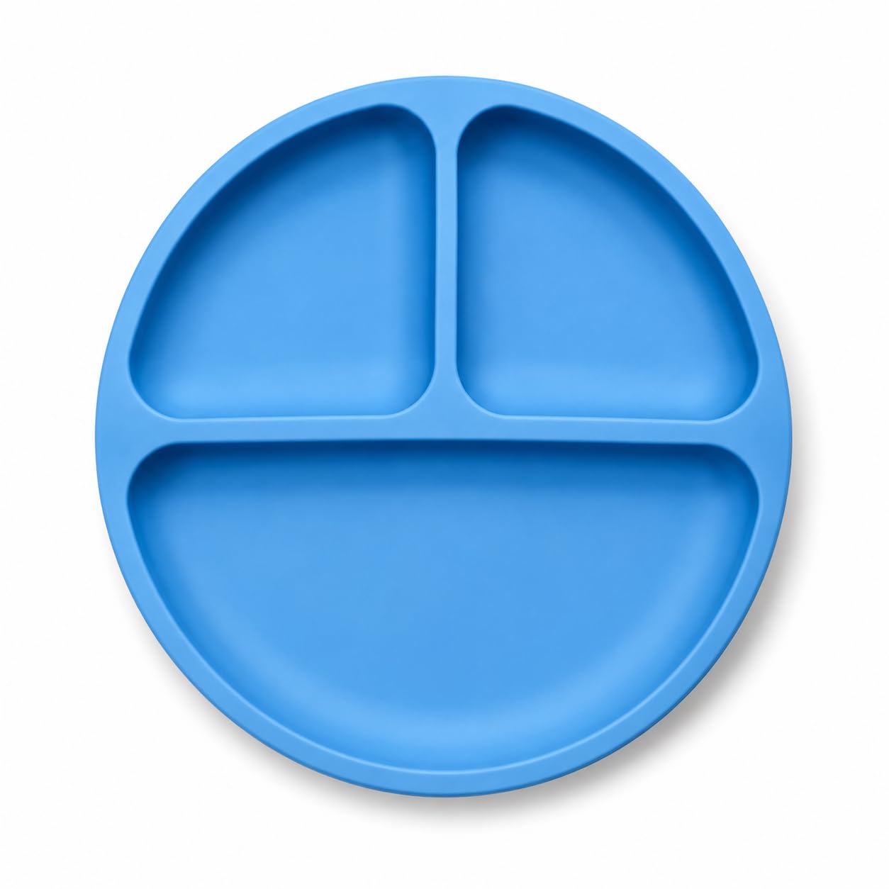 Xacton Silicone Suction Plates I Baby Feeding with 3 Strong Suction Cups I BPA Free, Dishwasher, Freezer & Microwave Safe I Unbreakable I Silicon Grip I Deep Divided for Baby & Toddlers (Blue1)-image-44