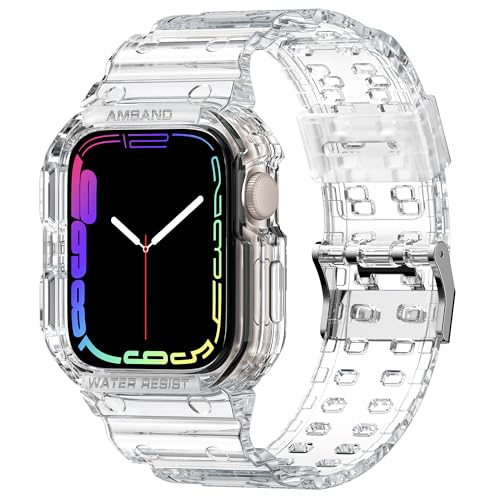 amBand(�A���o���h) Apple Watch�p�o���h 44mm 42mm �o���p�[�P�[�X�t�� �����Y�o���h iWatch�V���[�Y 6 5 4 3 2 1 SE�p �X�|�[�c �~���^���[ �ی�P�[�X �v���e�N�^�[ ������Ռ��ւ̃v���e�N�V���� 42mm/