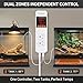 Pymeter 2 in 1 Digital Temperature Controller Dual Outlet Heat Mat Thermostat Reptile Greenhouse Heater Home Brewing Freezer Cooling Heating Pad Control 16A 1920W