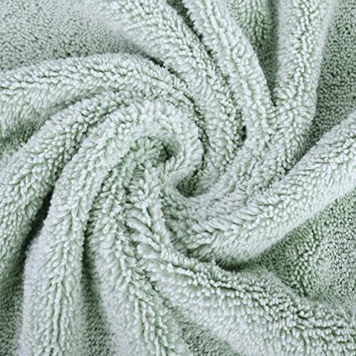 Polyte Oversize, 60 X 30 In, Quick Dry Lint Free Microfiber Bath Towel Set, 6 Piece (Green) #TOP5