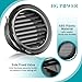 HG Power 8 Inch Soffit Vent, Black Round Vent Cover with Built-in Screen Mesh, ABS Louver Round Air Vent for Exhaust Fan, Inline Duct Fan, Bathroom, Kitchen, Garage Use, 200 mm