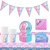 【Paquete Incluye】16 * toallas de papel, 16 * vaso de papel, 16 * 7 pulgadas platos, 1 * banderín, 1 * manteles.