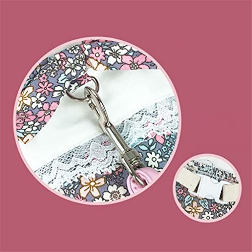 Animal Walking Pet Leash Bunny Chaleco Arnés y Correa Set Conejo Hurón Conejito Hamster Vestido Arnés Animal pequeño Ropa