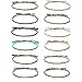 Bracelets D'amitié 12 pcs Multicolore Tissé Mince Cordes Cordon Tressé Réglable pour Femme, Adolescente et Fille, Cadeau D'anniversaire