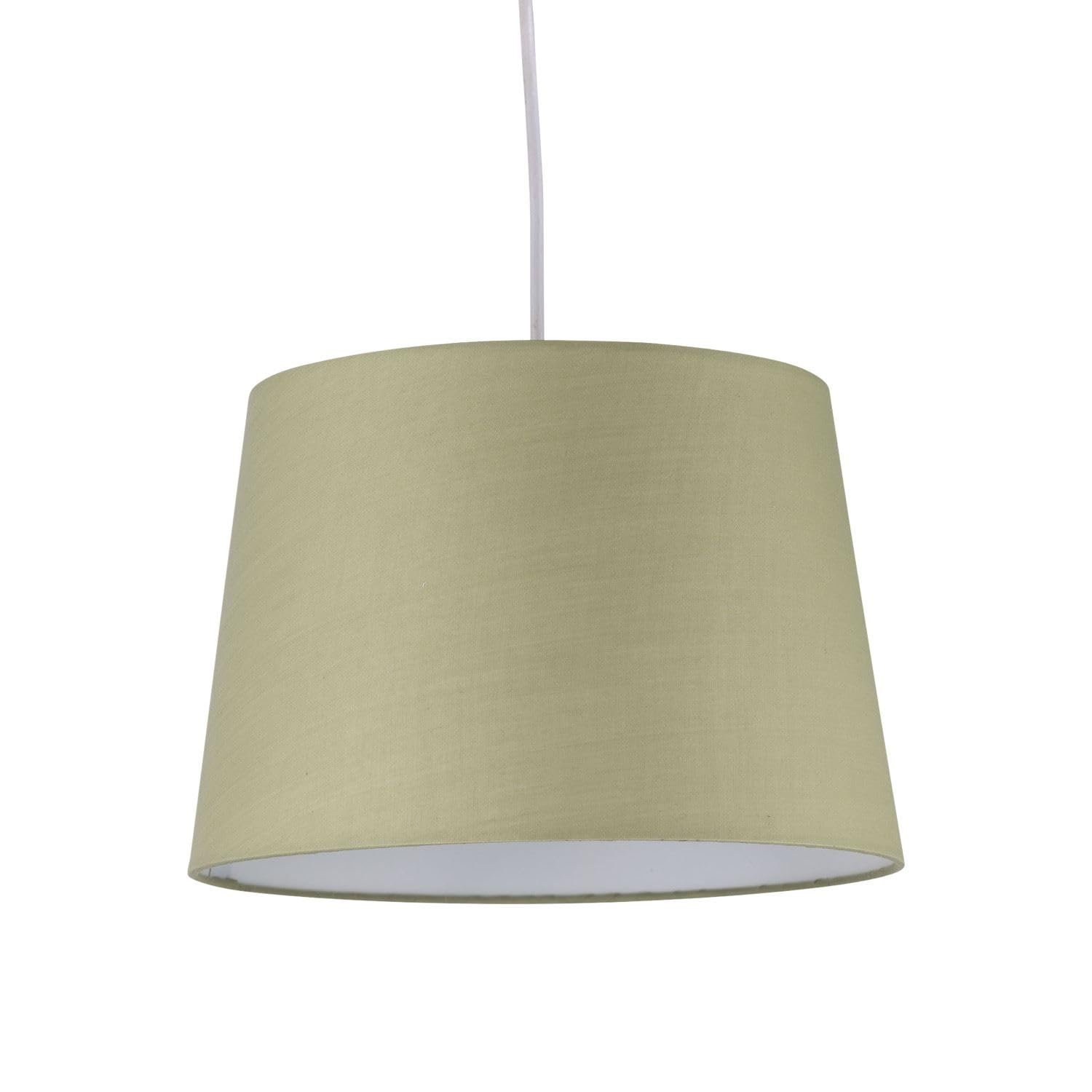firstchoicelighting Sage Green Fabric Easy Fit Light Shade/Lampshade for Ceiling Light or Table Lamp, 28cm Diameter