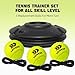 LOYPEXE Tennis Practice Rebounder Tennis Trainer Set Solo Tennis Trainer with String Practice Equipment 3 Replacement Rebound Balls Portable Tennis Practice Equipment for Adults Kids Beginners