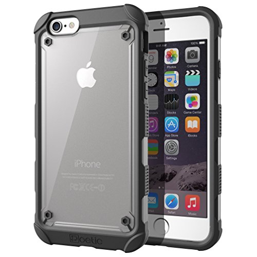 iPhone 6 Plus / iPhone 6S Plus Case - Poetic [Affinity Series] - [TPU Grip Bumper] [Corner Protection] Protective Hybrid Case for Apple iPhone 6 Plus (2014)/iPhone 6S Plus (2015) Black (3 Year Manufacturer Warranty From Poetic)