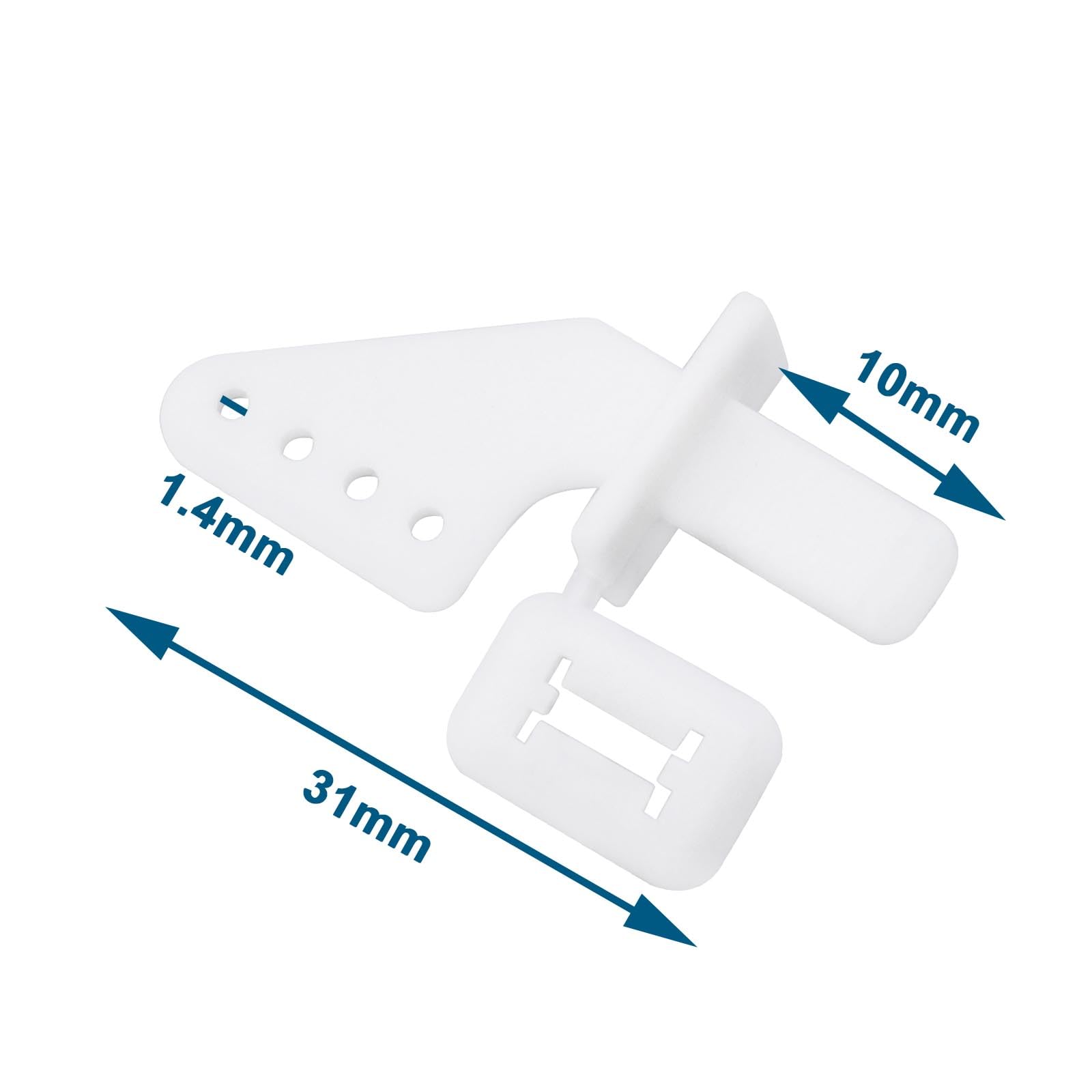 ECSiNG 20 Piezas Bocinas de Control de Nailon de 4 Orificios para Piezas de Aviones RC Control Remoto Espuma Avión Eléctrico Máquinas KT Accesorios de Repuesto