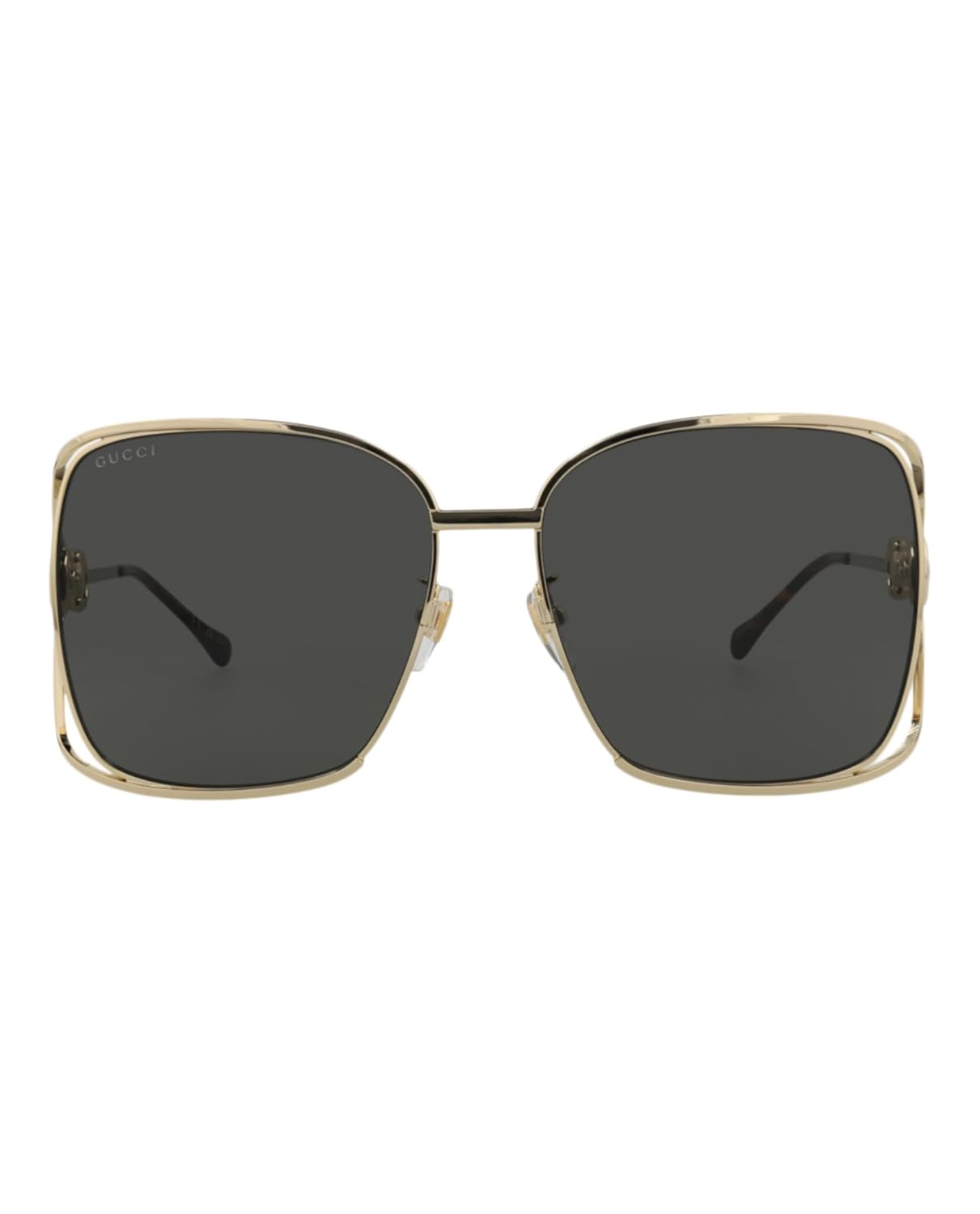 Gucci Square-Frame Metal Sunglasses