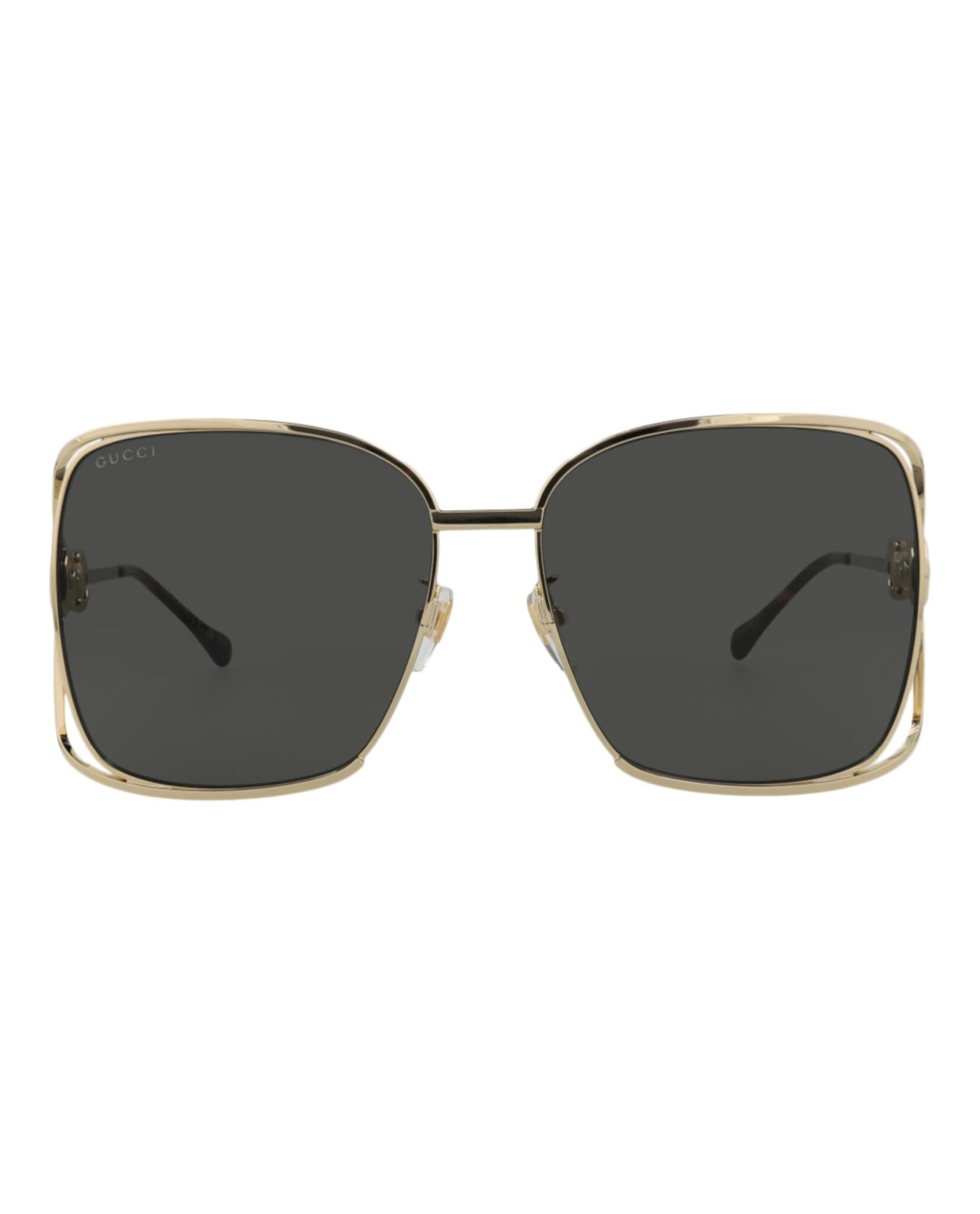 Gucci Square-Frame Metal Sunglasses