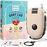 LumiLumi ベビーカーロック 盗難防止 ワイヤーロック ダイヤル式 ベビーカー 旅行 巻き取り式 鍵 チェーン グレージュ