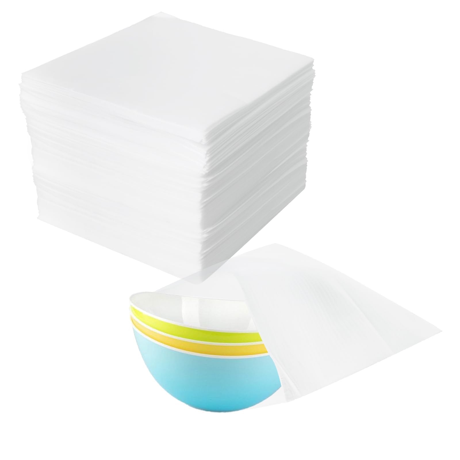 Verpackungsmaterial 100 Stück, Packpapier Umzug, Schaumfolie 22 x 22 cm Können Gläser Schützen, Schaumfolie für Umzugskartons Kartons Geschirr Gläser Weinflaschen Versand, Luftpolsterfolie Bilderrahme