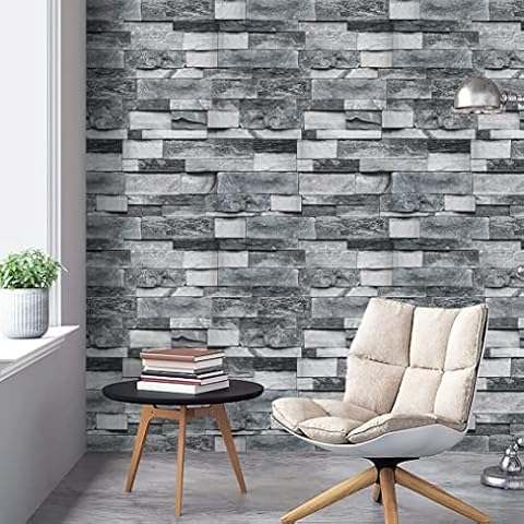 Timeet Grey Brick Wallpaper Cover